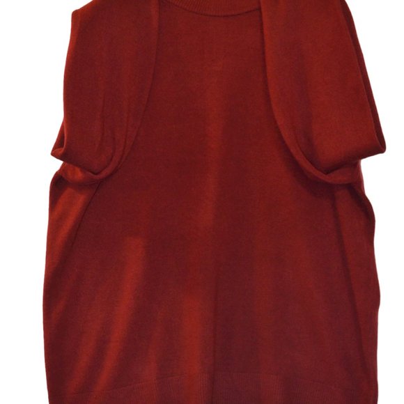 Sara Bentley Knit Soft Acrylic Scarlet Red Long Sleeve Sweater XL - Picture 6 of 11